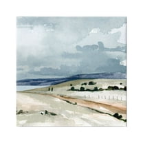 Stupell Industries Cloudy Country Mountain Road Watercolor Detail Scene Painting Gallery Wrapped Canvas Print Wall Art, Design by Emma Caroline