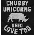 thumbnail image 2 of Chubby Unicorns Need Love Too Rhino Women's Long Sleeve T Shirt Brisco Brands S, 2 of 6