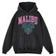 thumbnail image 2 of Sudadera con capucha retro desgastada con estampado de Malibu Beach 73 Usa City para hombre, ropa cálida y suave, sudadera holgada a la moda, sudadera 100 % algodón, 2 of 5