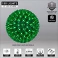 thumbnail image 2 of Wintergreen Lighting LED Starlight Sphere, LED Light Ball Sphere Light, Christmas Light Ball, Christmas Decoration (180 Lights, 10", Green)&nbsp;, 2 of 4