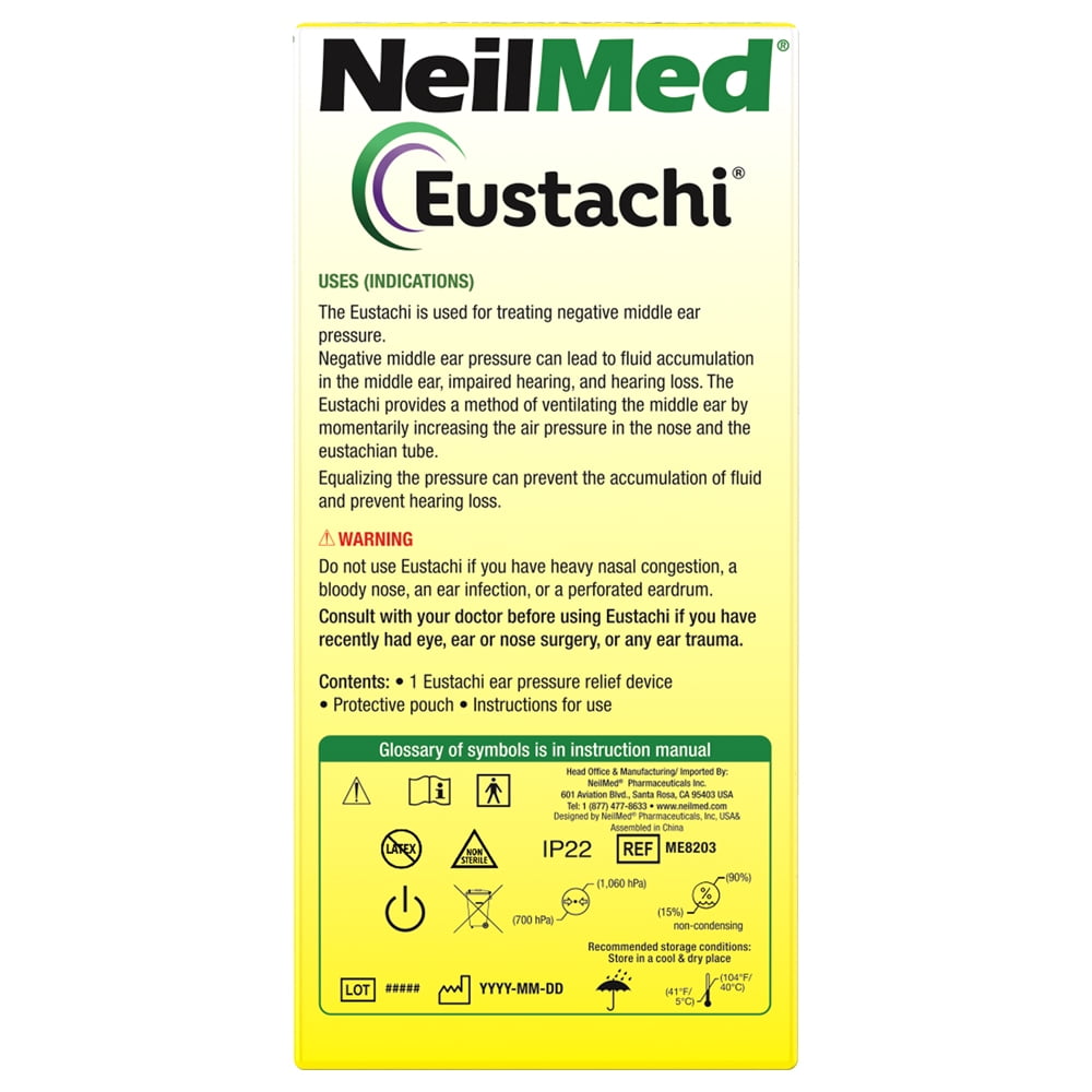 NeilMed Eustachi Ear Pressure Relief Device, 1 count, for Blocked Ears