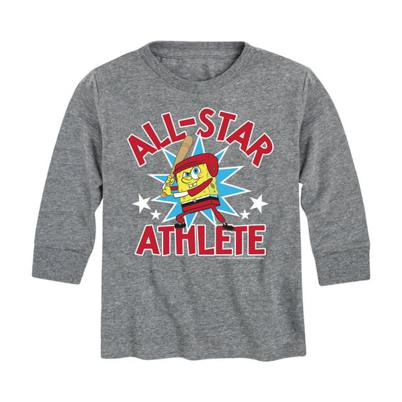 SpongeBob SquarePants - American All Star - Toddler And Youth Long Sleeve Graphic T-Shirt