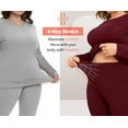 thumbnail image 4 of TIYOMI Plus Size Grey Thermal Underwear For Women Crewneck Thermal TopLong Johns Fleece Lined Base Layer Top and Bottom Sets Fall Winter Pajama, 2-Pack XL 14W 16W, 4 of 5