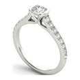 thumbnail image 2 of 3/4 Carat T.W. Diamond Half Bezel Classic 14kt White Gold Engagement Ring, 2 of 4