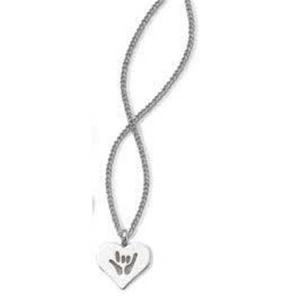 ILY Solid Heart Necklaces