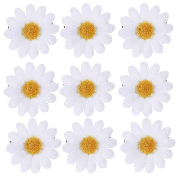 CTIRCHIU 12pcs Hair Barrette Simulation Daisy Fabrics Simple Design Hair Accessories Women