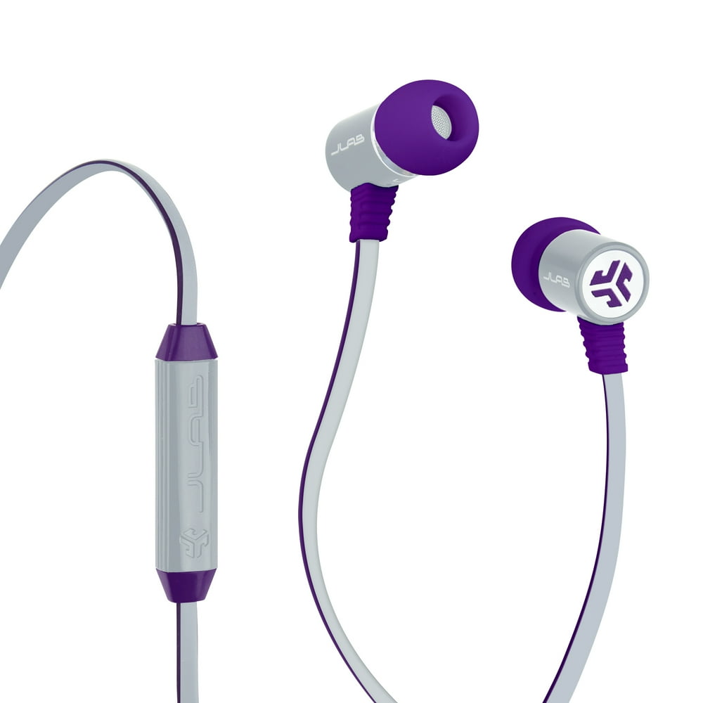 JLab Bass Rugged Metal Earbuds with JLab Bass Boost and Universal Mic