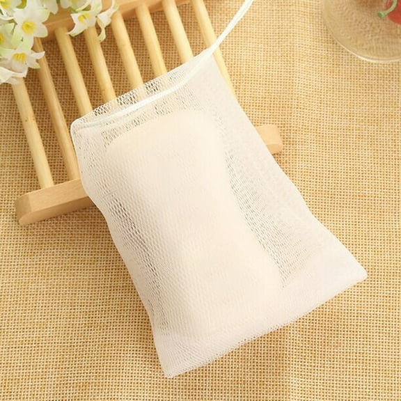 SPRING PARK 2Pcs Soap Net Bubble Maker Foaming Cleansing Saver Bag Sack Pouch Holder Mesh