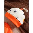 thumbnail image 5 of WIBACKER 1st Halloween Outfits for Newborn Baby Boys Long Sleeve Romper Pants Hat 3-Pieces Pumpkin Halloween Clothes Sets, 5 of 10