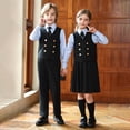thumbnail image 3 of CUSTG Boys Outfit Sets Formal Vest Elegant Gentleman Long Trousers Outfit School Ensemble Cozy Soft Back To School Uniform For Boys, 3 of 8