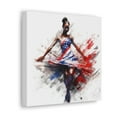 thumbnail image 2 of "Stars and Stripes in Harmony: The Dancing Beauty" - Canvas Gallery Wrap, 2 of 2