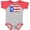 Heather and Red, variant on Inktastic Puerto Rico Flag in Text Boys or Girls Baby Bodysuit