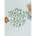 thumbnail image 4 of Bagilaanoe Toddler Baby Boys Summer Shirt Short Sleeve Print Button Tops 6M 12M 18M 24M 3T 4T Kids Casual Clothes, 4 of 8