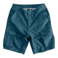 thumbnail image 6 of Havenx Mens Fashion Cargo Short with Multi Pockets Knee Length Shorts Stretch Solid Color Short Pants Lightweight Relaxed Fit Summer Work Pants,Dark Blue XL, 6 of 6