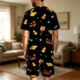 thumbnail image 7 of Mens Pajamas Set Halloween Soft Short Sleeve Pjs Pumpkin Pajamas 2 Piece Sleepwear Mens Loungewear Sets Summer with Pockets, 7 of 7