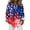 Navy, variant on LNZGNM 250 Anniversary USA Polo Shirts for Women Dressy American Flag Tops Button Down Long Sleeve Blouses for Office, Blue, L