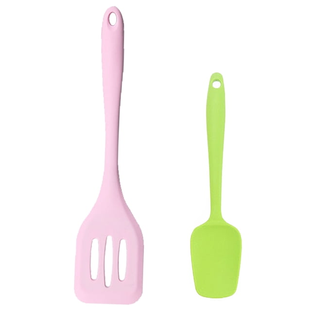 Juego de mini utensilios de cocina de 2 piezas: utensilios de cocina de silicona para cocinar antiadherentes