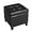 Black, variant on Black PU Leather Square Storage Ottoman Lift Top Footstool with Wood Legs, 18"x18"x18"