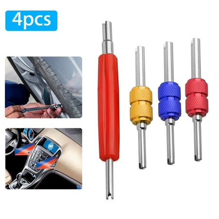 Standard Valve Core Remover - Dual Schrader HVAC Service Valve Core Remover AC System Car Truck Installer Tool