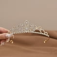 thumbnail image 2 of Yoyauz Kids Crystal Headgear for Kids Girls Princess Outfit Rhinestone Crown Headband Wedding Hair Ornament Birthday Sacrament Pageant Halloween Christmas Cake Decoration Gifts, 2 of 5