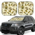 thumbnail image 1 of Vsdgher Monkeys and Pinealpples Print Car Windshield Sun Shade, Reflective Sunshade Window Sunshade Sun Visor Protector Fit for Cars,Trucks,SUVs-Small, 1 of 6