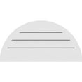 thumbnail image 4 of 26"W  x 13"H Half Round Surface Mount PVC Gable Vent: Functional, w/ 2"W x 2"P Brickmould Sill Frame, 4 of 13