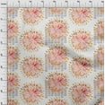 thumbnail image 3 of oneOone Cotton Poplin Peach2 Fabric Mandala Watercolor Diy Clothing Quilting Fabric Print Fabric By Yard 56 Inch Wide, 3 of 4