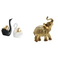 thumbnail image 1 of Figuras De Elefante Cisne, Adorno De Mesa, Artesanía, Decoración Para Parejas, Estatuas Para Estantería, Entrada, Dormitorio, Escritorio, Hogar., 1 of 8