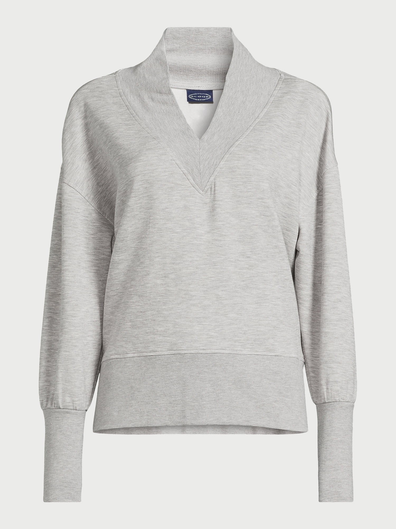 Scoop Women's and Women's Plus Ultimate Scubaknit V Neck Sweatshirt, Sizes XS-4X