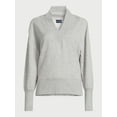 thumbnail image 5 of Scoop Women's and Women's Plus Ultimate Scubaknit V Neck Sweatshirt, Sizes XS-4X, 5 of 5