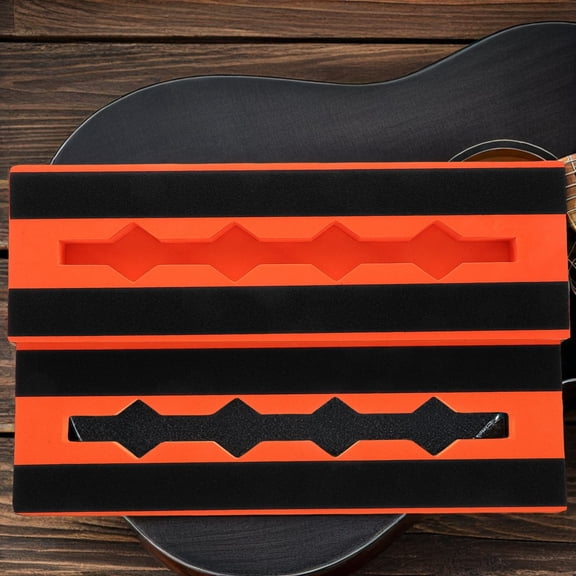 LOLIPPYY Durable Orange EVA Small Guitar Pedal Board for Instruments Ultralightweight Design Stable Track Board