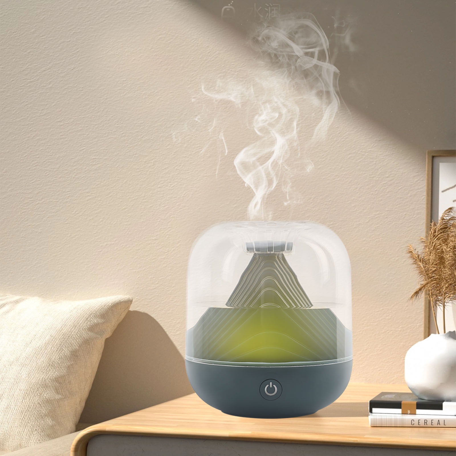 LACKUST Portable Mini Humidifiers for Bedroom,Personal Desktop Humidifier for Baby Travel Home School Office Winter Quiet Night Light 2 Mist Modes,Army Green