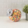 thumbnail image 1 of Large 91 oz. Round Glass Candy Storage Jar with Stainless Steel Top, Clear, 1 of 5