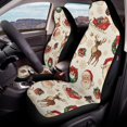 thumbnail image 4 of Chririnla Easy to Install Car Seat Covers for Auto, Polyester Elastic Automotive Seat Cover, Christmas Santa Reindeer Print, 4 of 12