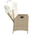 thumbnail image 2 of vidaXL 7 Piece Garden Dining Set with Cushions Beige Poly Rattan, 2 of 5