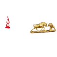 thumbnail image 1 of Escultura abstracta de fuego, estatua de animal de resina, figura decorativa de escritorio, grabado único, adecuada para decoración de estanterías de, 1 of 8