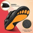thumbnail image 5 of Barerun Men Diabetic Slippers Rubber Sole Adjustable Wide Indoor Outdoor House Shoes, 5 of 7