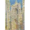 thumbnail image 2 of Monet, Claude 11x14 Black Ornate Wood Framed with Double Matting Museum Art Print Titled - Rouen Cathedral, West Façade, Sunlight, 2 of 4