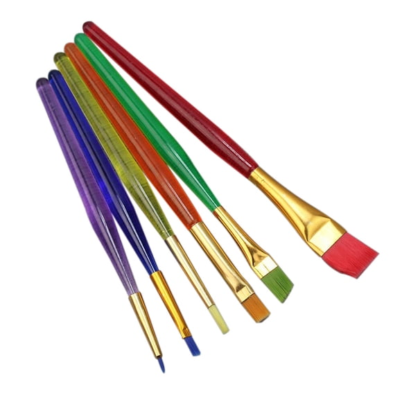 SHISUYAN 6pcs Cake Icing Decor Painting Brushes Fondant Dusting Sugar Craft DIY Tool Set