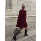 thumbnail image 3 of Nuevo Borgoña, suéter de punto pesado con cuello redondo para mujer, Jersey informal cálido de manga larga para mujer, jerséis de calle para mujer de otoño, 3 of 5