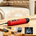 thumbnail image 4 of DSOOLO Nail Grinder for Dogs Cats, 5 Speed Electric Pet Nail Trimmer with 2 Lights and Replacement Head，Red, 4 of 8