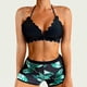 thumbnail image 2 of Vestido de Mujer Pisos Hoja Impresión Dividida Traje de Baño Conjunto, Colgante Y Traje de Baño Sexy, 2 of 8