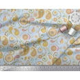 thumbnail image 3 of Soimoi Blue polyester Crepe Fabric Mandala & Paisley Printed Craft Fabric by the Yard 52 Inch Wide, 3 of 3