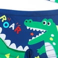 thumbnail image 3 of Pandaie Baby Toddler Boys Swim Trunks Set Rash Guards Dinosaur Swimsuit Shorts Cute Summer Beach Bathing Suit with Hat 4-5 T,Dark Blue, 3 of 4