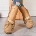 thumbnail image 5 of WHLBF Womens Shoes Low Heel Round Toe Casual Solid Color Solid Color Elastic Flat Bottom Loafers Size 7, 5 of 9