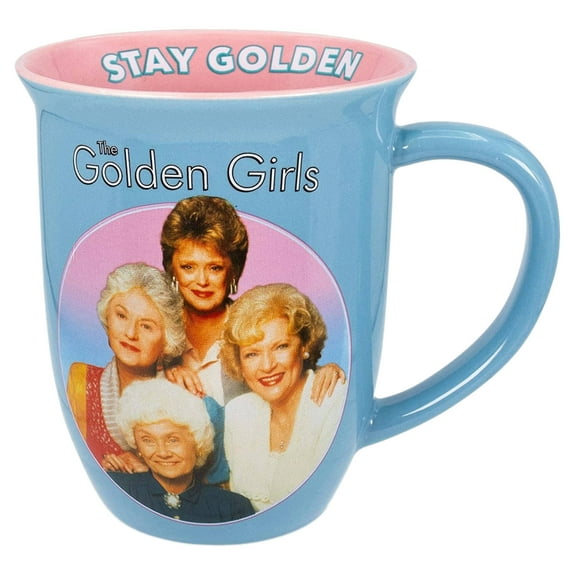 Golden Girls Stay Golden Silver Buffalo Wide Rin Ceramic Mug, 16oz