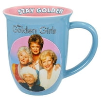 Golden Girls Stay Golden Silver Buffalo Wide Rin Ceramic Mug, 16oz