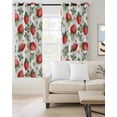 thumbnail image 2 of Summer Fruits Blackout Curtains 2 Panels Watercolors Strawberries Flowers Leafs Rustic Thermal Insulated Grommet Window Curtains for Bedroom Living Room 27.5"x39", 2 of 9