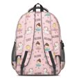 thumbnail image 3 of Princess and Unicorn Pink Pattern Backpack for School, Cute School Bag with Adjustable Shoulder Straps and Padded Back, 16.9"x12.6"x5.9", 3 of 5