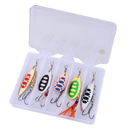 Hard Spinner Baits with Treble Hook Saltwater Fishing Baits Spinnerbait 6g/8g Metal Cast Jigging Spoon Lures